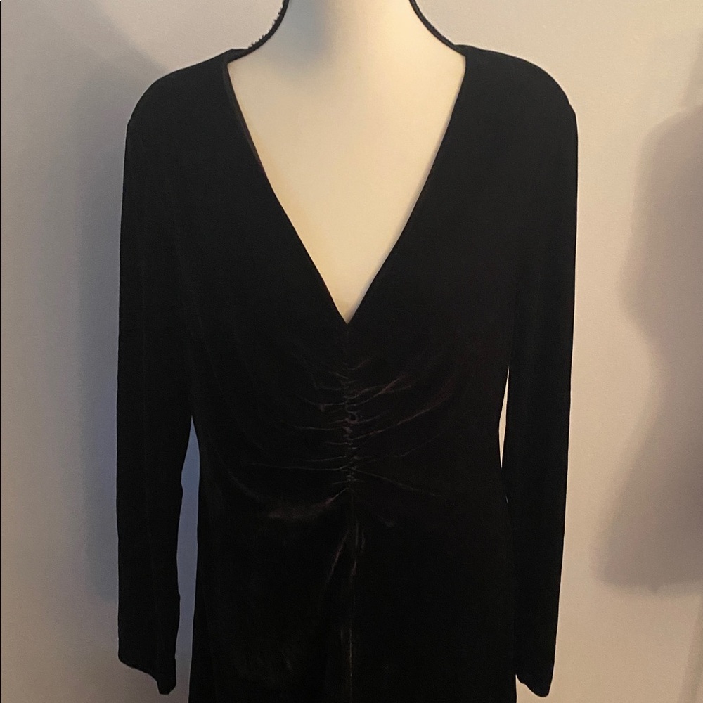Laundry by Shelli Segal black velvet NWT size 10 dress - Picture 2 of 8